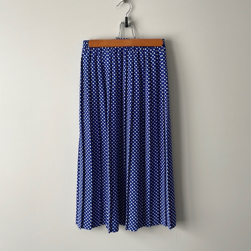 Royal Blue with White Floral Pattern Skirt